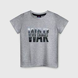 Футболка хлопковая детская War never changes, цвет: меланж