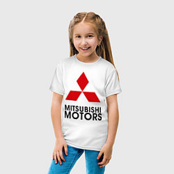 Футболка хлопковая детская Mitsubishi, цвет: белый — фото 2