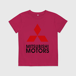 Футболка хлопковая детская Mitsubishi, цвет: маджента