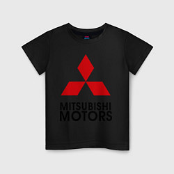Футболка хлопковая детская Mitsubishi, цвет: черный