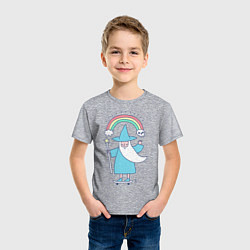 Футболка хлопковая детская Skate mage, цвет: меланж — фото 2