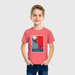 Футболка хлопковая детская Мистер Дудец, цвет: коралловый — фото 2