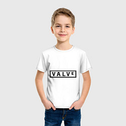 Футболка хлопковая детская Valve, цвет: белый — фото 2