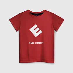 Футболка хлопковая детская Evil corporation, цвет: красный