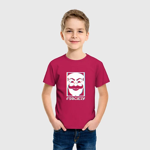 Детская футболка F society / Маджента – фото 3