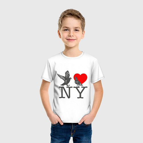 Детская футболка Birds: Love NY / Белый – фото 3