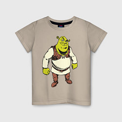 Футболка хлопковая детская Shrek 3, цвет: миндальный