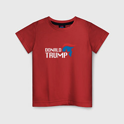 Футболка хлопковая детская Donald Trump Logo, цвет: красный
