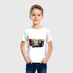Футболка хлопковая детская GTA San Andreas, цвет: белый — фото 2