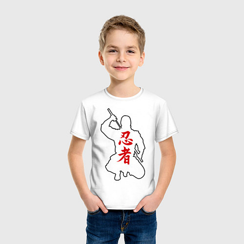 Детская футболка Ниндзя / Белый – фото 3
