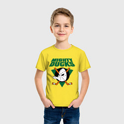 Футболка хлопковая детская Anaheim Mighty Ducks, цвет: желтый — фото 2
