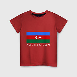 Футболка хлопковая детская Азербайджан, цвет: красный