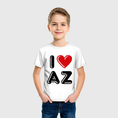 Детская футболка I Love AZ / Белый – фото 3