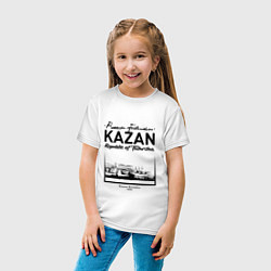 Футболка хлопковая детская Kazan: Republic of Tatarstan, цвет: белый — фото 2