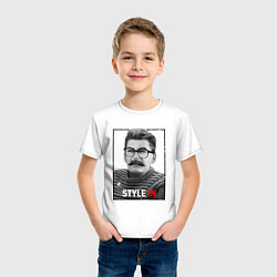 Футболка хлопковая детская Stalin: Style in, цвет: белый — фото 2