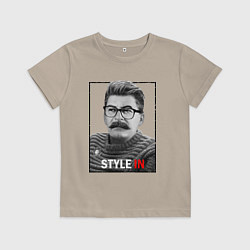 Футболка хлопковая детская Stalin: Style in, цвет: миндальный