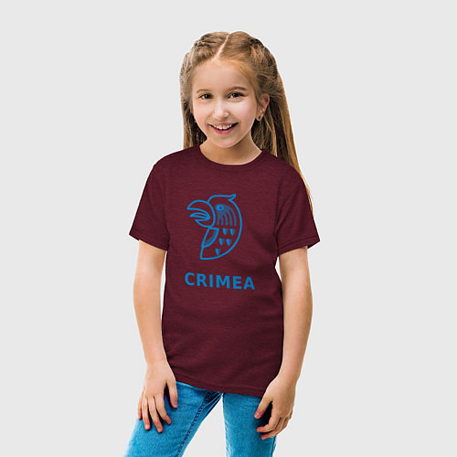 Детская футболка Crimea / Меланж-бордовый – фото 4