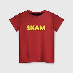 Футболка хлопковая детская Skam, цвет: красный