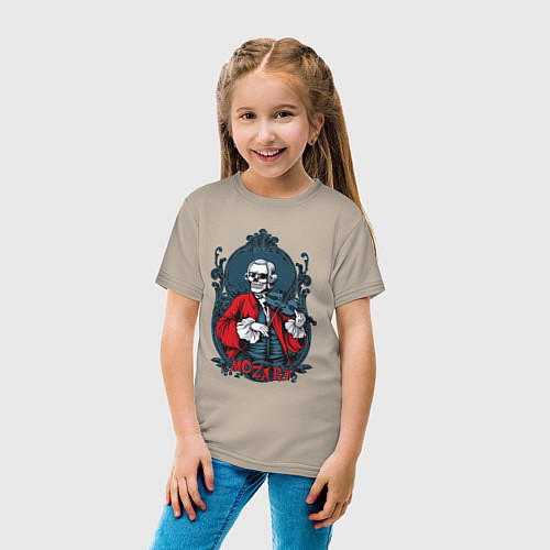 Детская футболка Моцарт / Миндальный – фото 4