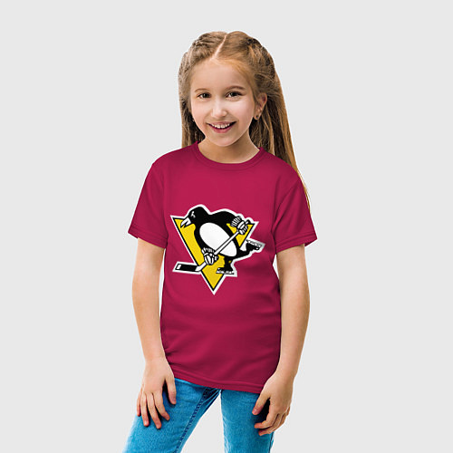 Детская футболка Pittsburgh Penguins / Маджента – фото 4