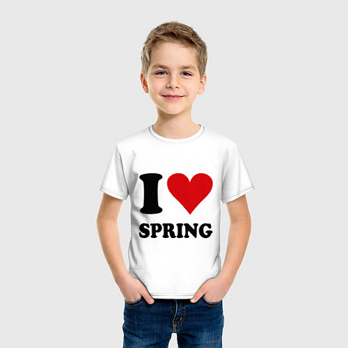 Детская футболка I love spring - Я люблю весну / Белый – фото 3