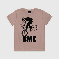 Футболка хлопковая детская BMX 3, цвет: пыльно-розовый