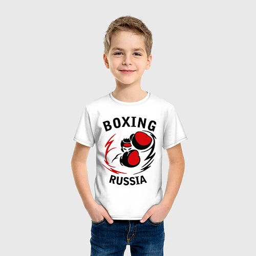Детская футболка Boxing Russia Forever / Белый – фото 3