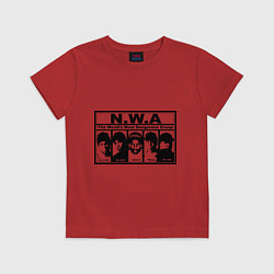 Футболка хлопковая детская NWA, цвет: красный