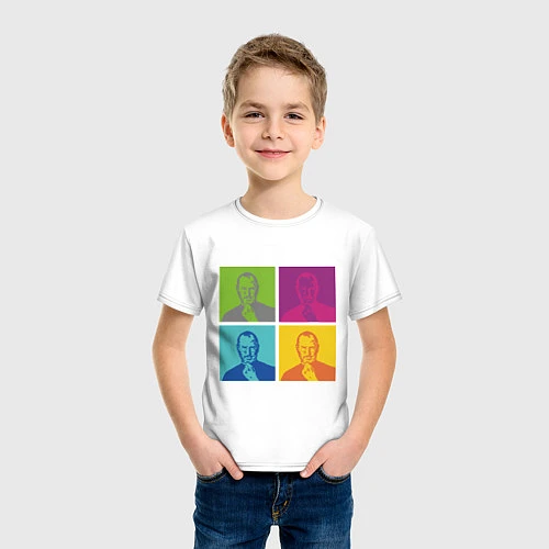 Детская футболка Steve Jobs: Pop Art / Белый – фото 3