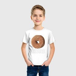 Футболка хлопковая детская Disturb Donut, цвет: белый — фото 2