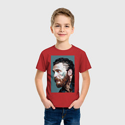 Футболка хлопковая детская Том Харди Ван Гога, цвет: красный — фото 2