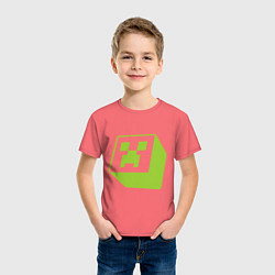 Футболка хлопковая детская Green Creeper, цвет: коралловый — фото 2