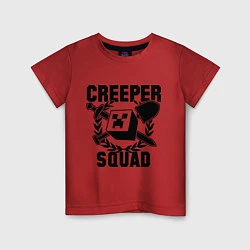 Футболка хлопковая детская Creeper Squad, цвет: красный