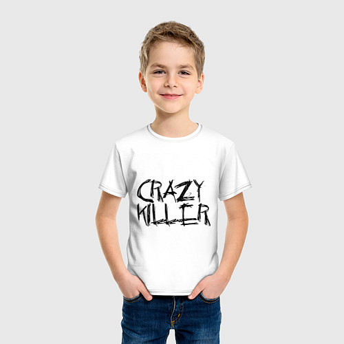 Детская футболка Crazy Killer / Белый – фото 3