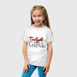 Футболка хлопковая детская Twilight Girl, цвет: белый — фото 2
