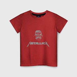 Футболка хлопковая детская Metallica scool, цвет: красный