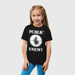 Футболка хлопковая детская Public Enemy, цвет: черный — фото 2