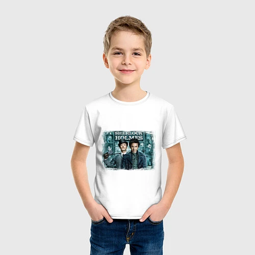 Детская футболка Шерлок Холмс 2 / Белый – фото 3