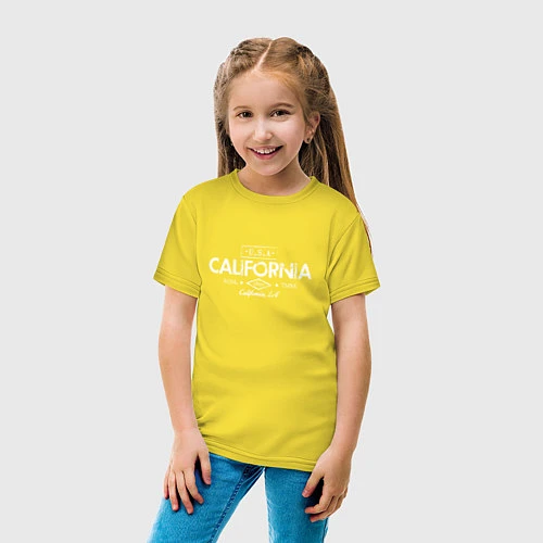 Детская футболка California / Желтый – фото 4