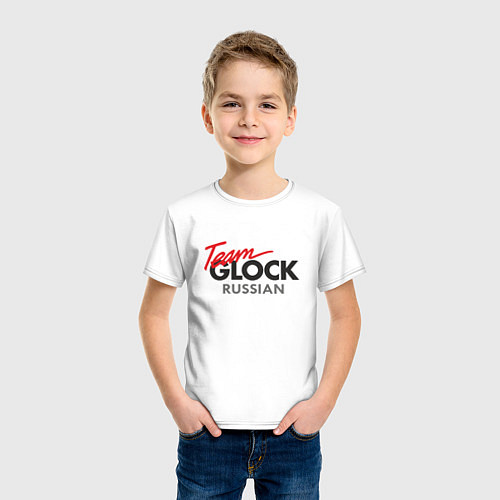 Детская футболка Team Glock / Белый – фото 3