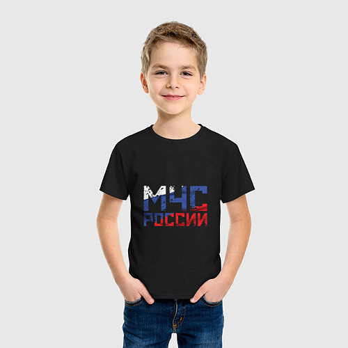 Детская футболка МЧС России / Черный – фото 3