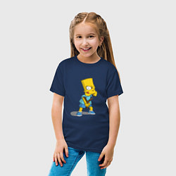 Футболка хлопковая детская Bad Bart, цвет: тёмно-синий — фото 2