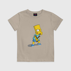 Футболка хлопковая детская Bad Bart, цвет: миндальный
