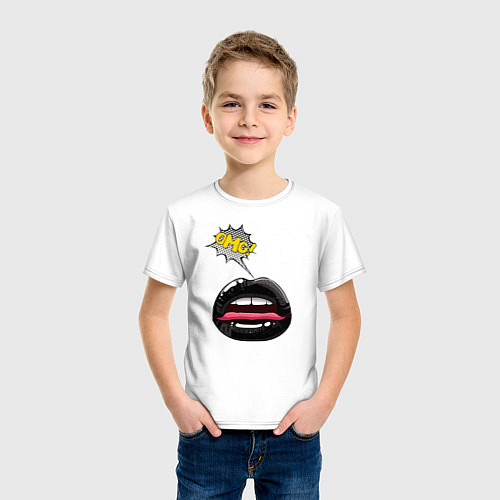 Детская футболка OMG / Белый – фото 3