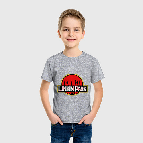 Детская футболка Linkin Park: Jurassic Park / Меланж – фото 3