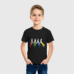 Футболка хлопковая детская Beatles Color, цвет: черный — фото 2