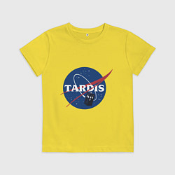 Футболка хлопковая детская Tardis NASA, цвет: желтый