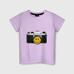 Футболка хлопковая детская Фото-smile, цвет: лаванда