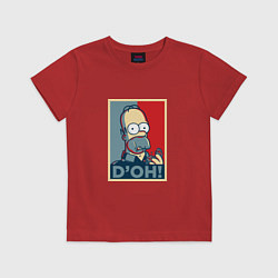 Футболка хлопковая детская D'oh Poster, цвет: красный