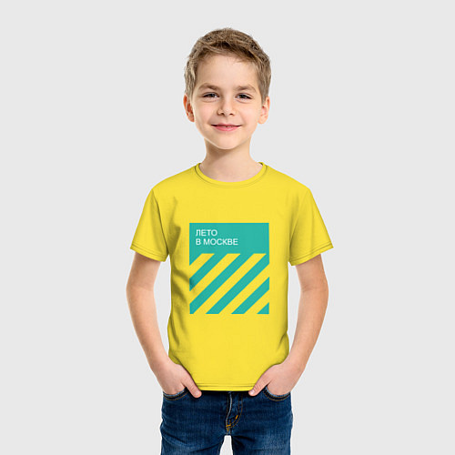 Детская футболка Лето в Москве / Желтый – фото 3